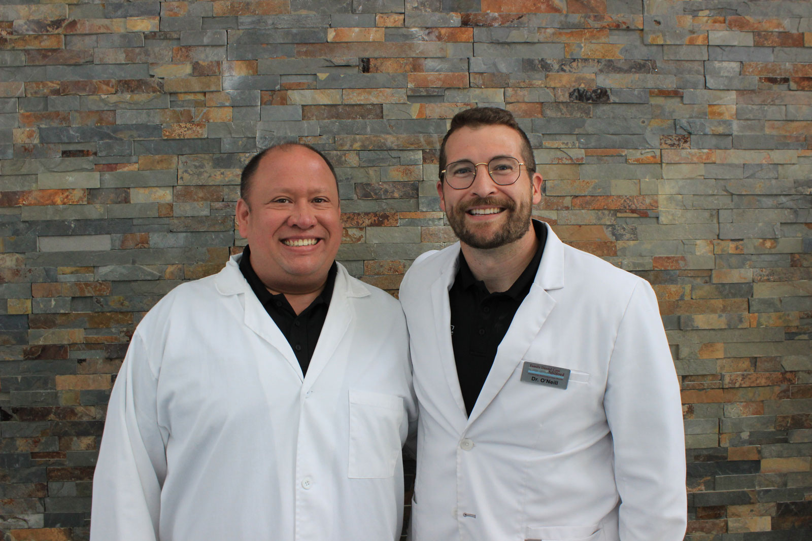 Patient and team member laughing